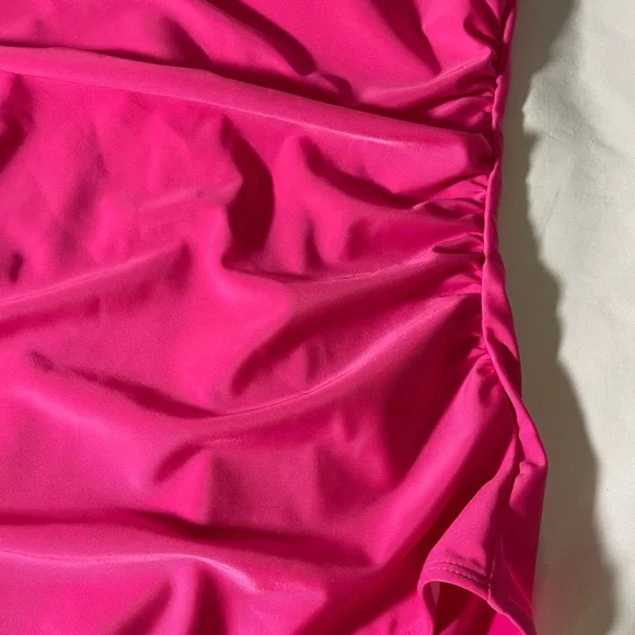 Sz XL women One-Shoulder Pink Swimsuit - Picture 9 of 14